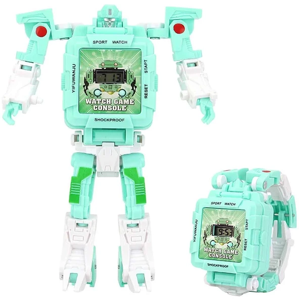 YUMURCAK TOYZ Dönüşebilen Robot Saat Oyun Konsolu Kız Erkek Çocuk Oyuncak Eğitici Oyuncaklar ürün görseli 1
