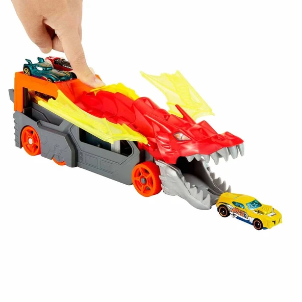 YUMURCAK TOYZ Hot Wheels Fırlatıcı ve Taşıyıcı Ejderha GTK42 Kız Erkek Çocuk Oyuncak Eğitici Oyuncaklar ürün görseli 1