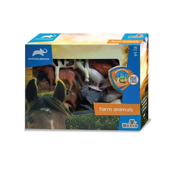 YUMURCAK TOYZ SH-D5804 Vardem Kutulu 10 Parça Çiftlik Hayvanları Seti Kız Erkek Çocuk Oyuncak Eğitici Oyuncaklar ürün görseli 1