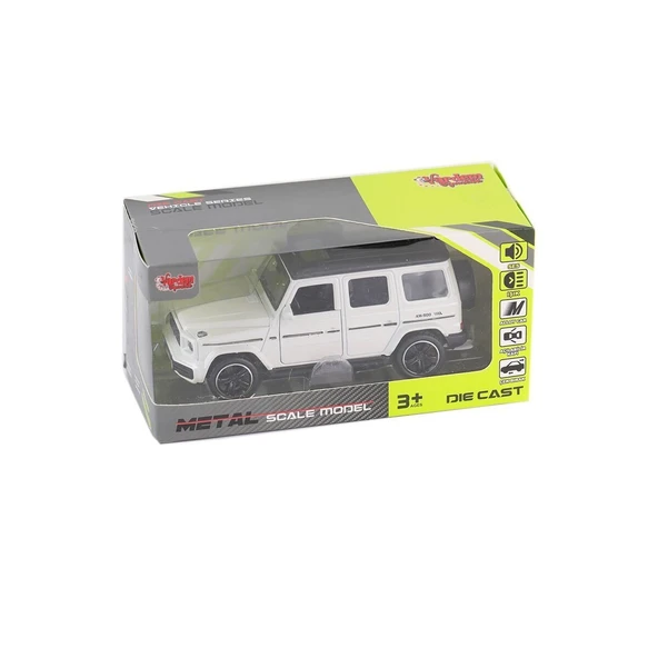 YUMURCAK TOYZ KM-3261B-Vardem Kutulu Çek Bırak 1:32 Işıklı Ve Sesli Metal Jeep Kız Erkek Çocuk Oyuncak Eğitici Oyu ürün görseli 1