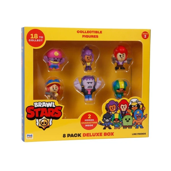 YUMURCAK TOYZ PMI BRW2070 Brawl Stars 8li Delüks Figür Set Asorti Kız Erkek Çocuk Oyuncak Eğitici Oyuncaklar ürün görseli 1