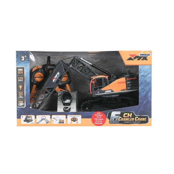 YUMURCAK TOYZ 5086 SUN-İş Makinesi Paletli Vinç  1:24 Buldozer Kız Erkek Çocuk Oyuncak Eğitici Oyuncaklar ürün görseli 1