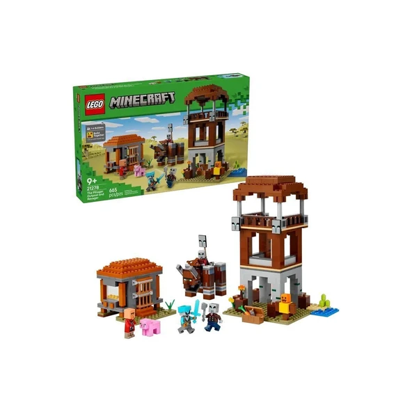 YUMURCAK TOYZ 21278 Lego Minecraft Pillager Karakolu ve Ravager 665 parça +9 yaş Kız Erkek Çocuk Oyuncak Eğitici O ürün görseli 1