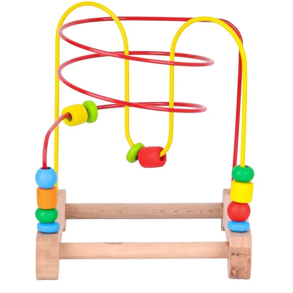 YUMURCAK TOYZ Ahşap Boncuklu Koordinasyon Kız Erkek Çocuk Oyuncak Eğitici Oyuncaklar ürün görseli 1