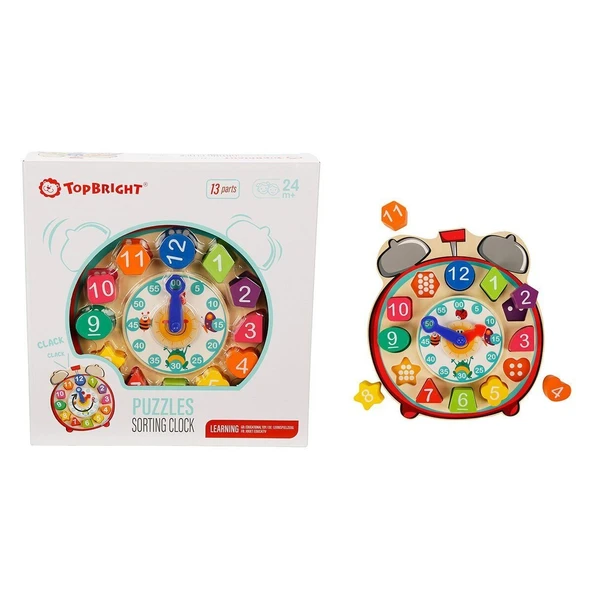 YUMURCAK TOYZ 3904 SUN-Tahta Bultak Saat Kız Erkek Çocuk Oyuncak Eğitici Oyuncaklar ürün görseli 1