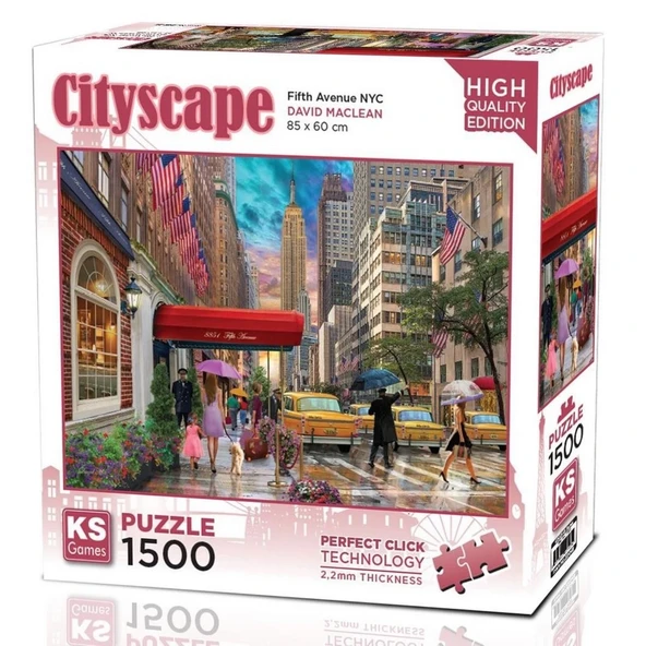 YUMURCAK TOYZ Ks Games Fifth Avenue NYC Puzzle 1500 Parça 22045 Kız Erkek Çocuk Oyuncak Eğitici Oyuncaklar ürün görseli 1