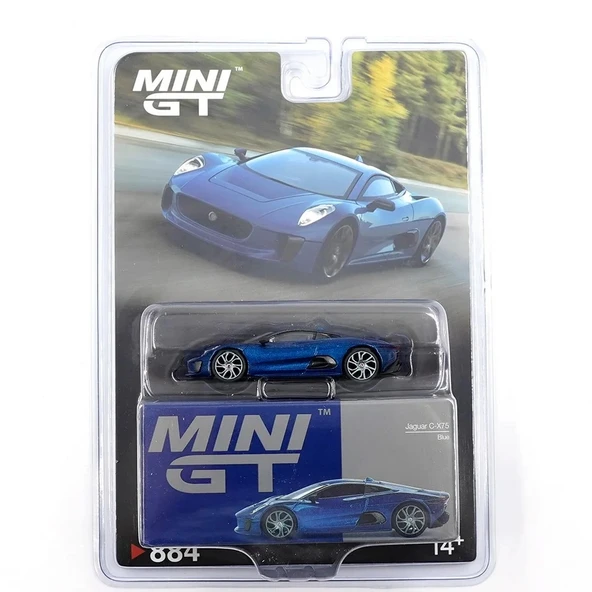 YUMURCAK TOYZ Mini GT 1/64 Jaguar C-X75 Blue Kız Erkek Çocuk Oyuncak Eğitici Oyuncaklar ürün görseli 1