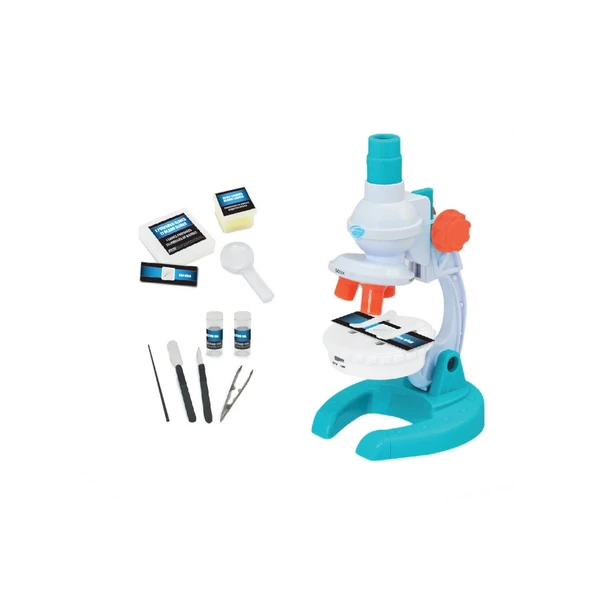 YUMURCAK TOYZ Mikroskop Seti 100X/600X/1200X 28 Parça Kız Erkek Çocuk Oyuncak Eğitici Oyuncaklar ürün görseli 1