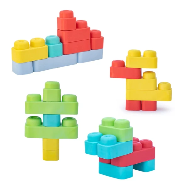 YUMURCAK TOYZ Yumuşak Big Bloklar Çanta 24 Parça Kız Erkek Çocuk Oyuncak Eğitici Oyuncaklar ürün görseli 1