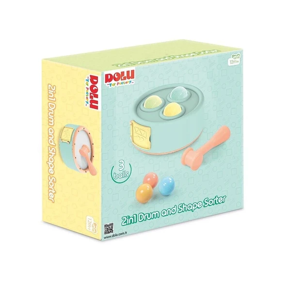 YUMURCAK TOYZ 5193 OYUNCAK 2Sİ 1 ARADA DAVUL VE TOP OYUNU Kız Erkek Çocuk Oyuncak Eğitici Oyuncaklar ürün görseli 1