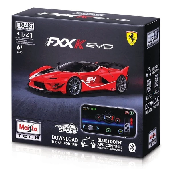 YUMURCAK TOYZ MAY 20051 Maisto 1:41 APP Control Kumandalı Metal Araba - Ferrari FXX K EVO Kız Erkek Çocuk Oyuncak ürün görseli 1