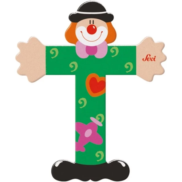 YUMURCAK TOYZ Palyanço Ahşap Harf T Kız Erkek Çocuk Oyuncak Eğitici Oyuncaklar ürün görseli 1
