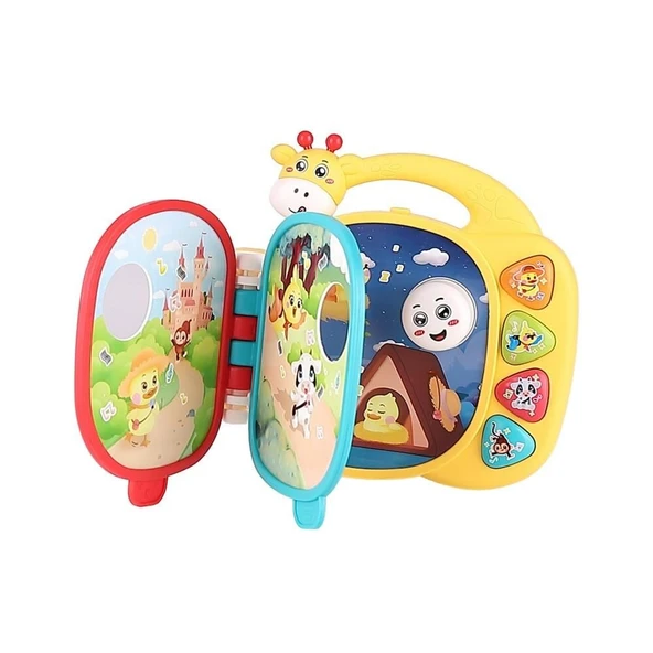 YUMURCAK TOYZ IŞIKLI VE MÜZİKLİ ZÜRAFA KİTAPLI Kız Erkek Çocuk Oyuncak Eğitici Oyuncaklar ürün görseli 1
