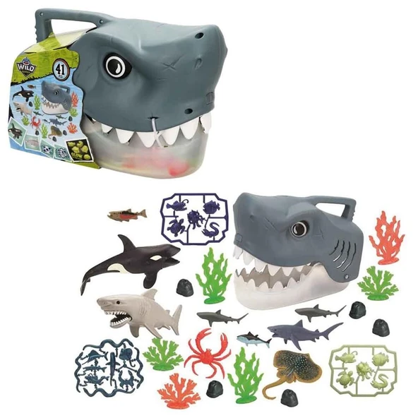 YUMURCAK TOYZ S00049053 OYUN SET WİLD QUEST KÖPEKBALIĞI KOVASI Kız Erkek Çocuk Oyuncak Eğitici Oyuncaklar ürün görseli 1