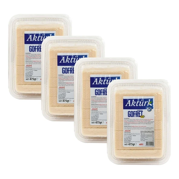 Aktürk Vanilyalı Gofret 475 gr x 4 Adet ürün görseli 1