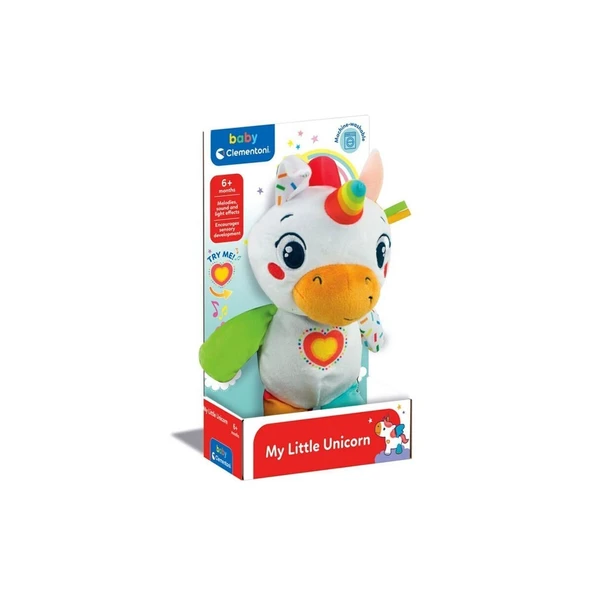 YUMURCAK TOYZ 17846 Baby Clementoni - Tek Boynuzlu At Peluş Oyuncak Kız Erkek Çocuk Oyuncak Eğitici Oyuncaklar ürün görseli 1