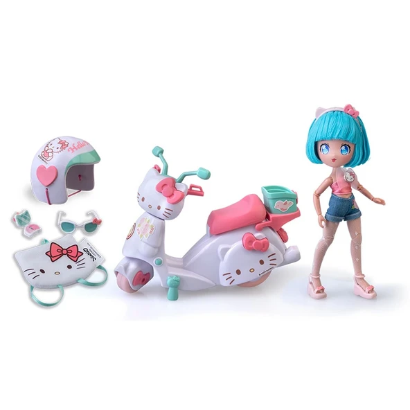 YUMURCAK TOYZ Hello Kitty Manga Bebek ve Scooter Kız Erkek Çocuk Oyuncak Eğitici Oyuncaklar ürün görseli 1