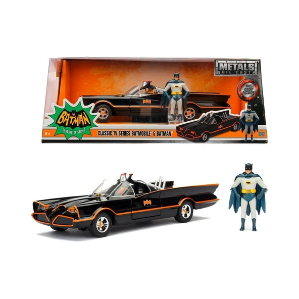 YUMURCAK TOYZ 9398259314R00 Batman 1966 Classic Batmobile 1 24 Kız Erkek Çocuk Oyuncak Eğitici Oyuncaklar ürün görseli 1
