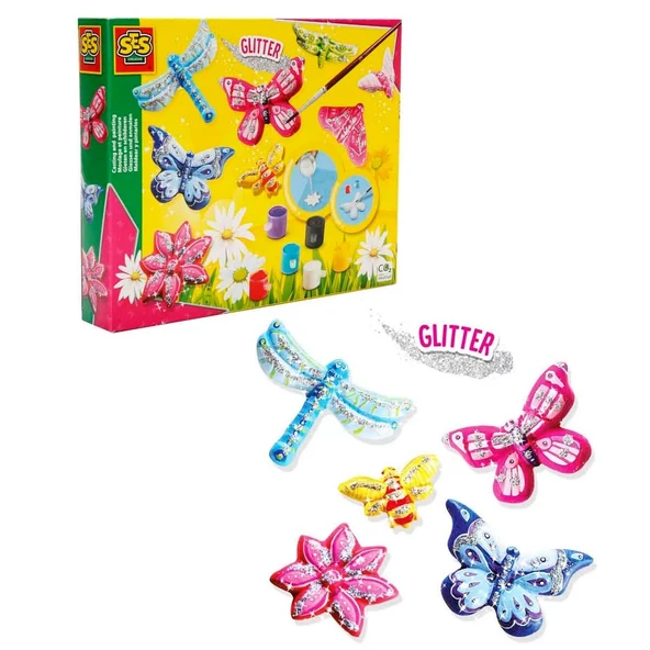 YUMURCAK TOYZ Kalıba Dök ve Boya Simli Kelebekler Kız Erkek Çocuk Oyuncak Eğitici Oyuncaklar ürün görseli 1