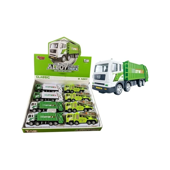 YUMURCAK TOYZ YH-711-57A SÜRTMELİ METAL 1:50 ÇÖP KAMYONU Kız Erkek Çocuk Oyuncak Eğitici Oyuncaklar ürün görseli 1