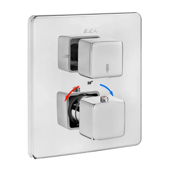 Eca Termostatik Ankastre Banyo Duş Bataryası Sıva Üstü 2 Yollu 102167216-KDE ürün görseli 1