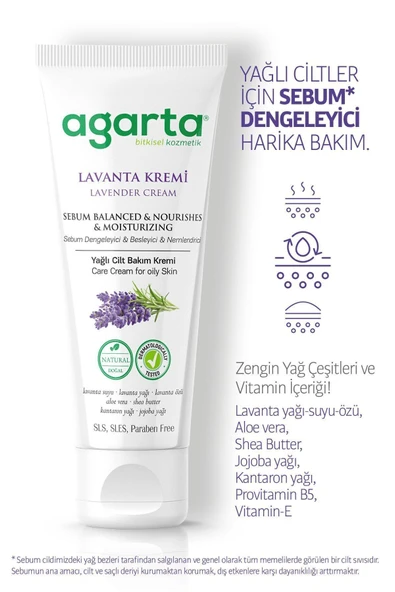 Agarta Doğal Lavanta Nemlendirici El Ve Vücut Bakım Kremi 75 ml ürün görseli 1
