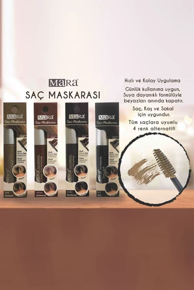 Mara Hair Mascara - Black*48 - Resim 4