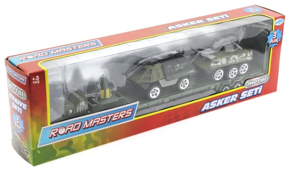 OMZ Tır ve Panzerli Metal Askeri Araç Seti Kız Erkek Çocuk Oyuncak Eğitici Oyuncaklar ürün görseli 1