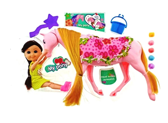 OMZ Gaga Love ve Pembe Atı Kız Erkek Çocuk Oyuncak Eğitici Oyuncaklar ürün görseli 1
