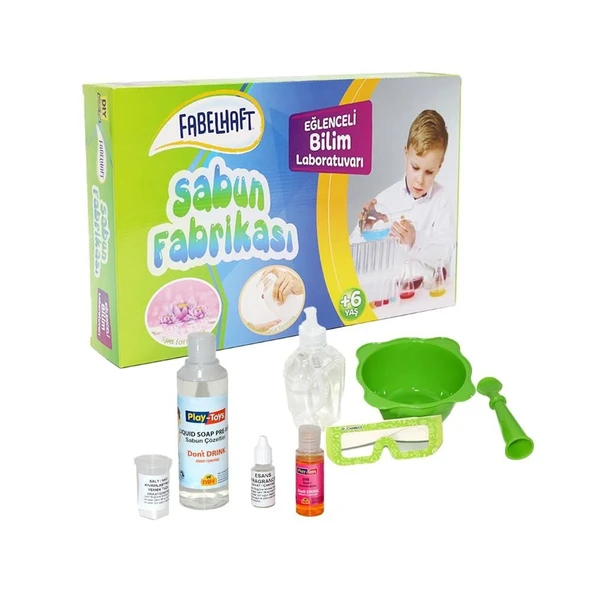 OMZ FabelHaft Sabun Fabrikası Eğlenceli Bilim Laboratuvarı Kız Erkek Çocuk Oyuncak Eğitici Oyuncaklar ürün görseli 1
