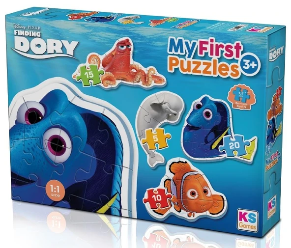 OMZ KS Baby Puzzle Dory My First Puzzle 4 in 1 Çerçevesiz Kız Erkek Çocuk Oyuncak Eğitici Oyuncaklar ürün görseli 1