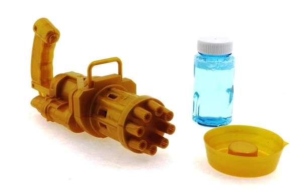 OMZ Pilli Sarı Köpük Balon Tabancası Kız Erkek Çocuk Oyuncak Eğitici Oyuncaklar ürün görseli 1