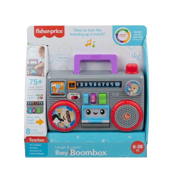 OMZ GYC04 Fisher-Price® Eğlenceli Müzik Kutusu, Türkçe-İngilizce / +6 ay Kız Erkek Çocuk Oyuncak Eğitici ürün görseli 1