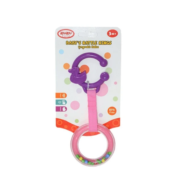 OMZ 4122 Zuzu Çıngıraklı Halka Kız Erkek Çocuk Oyuncak Eğitici Oyuncaklar ürün görseli 1