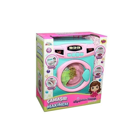 OMZ Pilli Büyük Boy Çamaşır Makinesi Oyuncak Kız Erkek Çocuk Oyuncak Eğitici Oyuncaklar ürün görseli 1