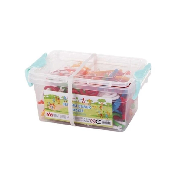 OMZ 480 Sevimli Çubuk Puzzle - Küçük Kız Erkek Çocuk Oyuncak Eğitici Oyuncaklar ürün görseli 1