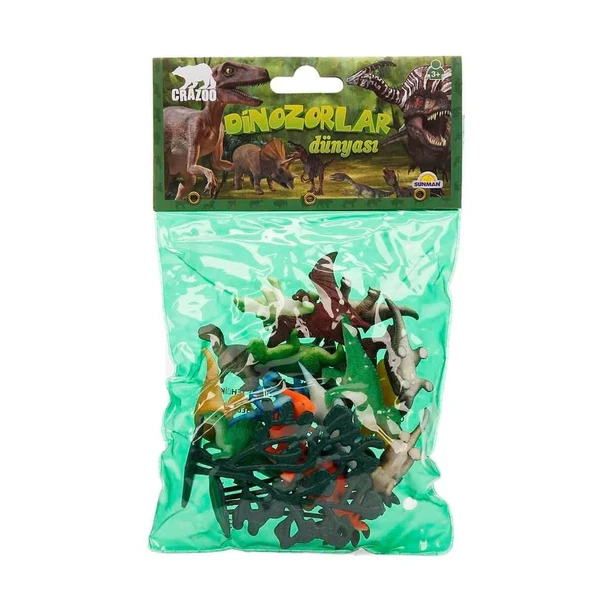OMZ 0705 Dinozorların Dünyası Poşetli Hayvan Oyun Seti Kız Erkek Çocuk Oyuncak Eğitici Oyuncaklar ürün görseli 1
