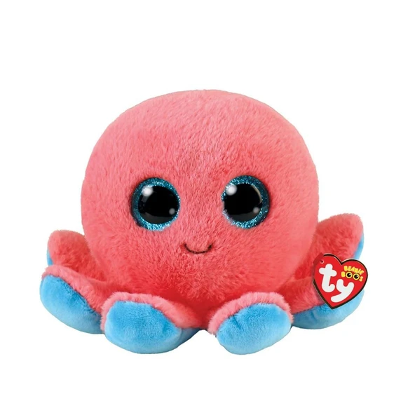 OMZ Ty Beanie Boos Peluş Pembe Ahtapot Sheldon 15cm Kız Erkek Çocuk Oyuncak Eğitici Oyuncaklar ürün görseli 1