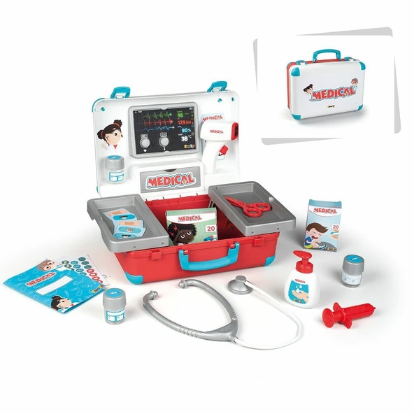 OMZ 7600340103 Medikal Doktor Çanta Oyun Seti -Smoby Kız Erkek Çocuk Oyuncak Eğitici Oyuncaklar ürün görseli 1