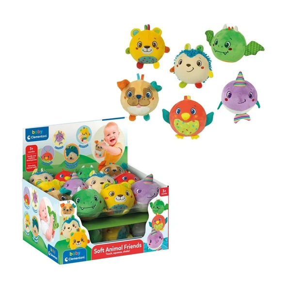 OMZ 17683 Baby Clementoni - Yumuşak Hayvan Arkadaşlar -1adet stokta olan gönderilir Kız Erkek Çocuk Oyun ürün görseli 1