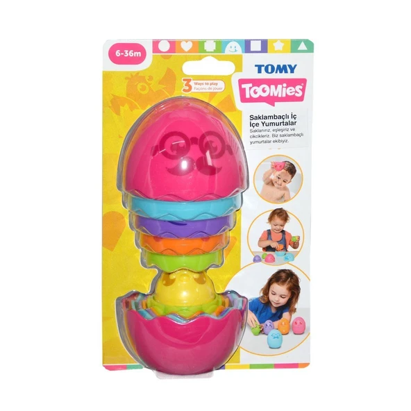 OMZ 73080 Tomy, İç İçe Yumurtalar, 6-36 ay Kız Erkek Çocuk Oyuncak Eğitici Oyuncaklar ürün görseli 1