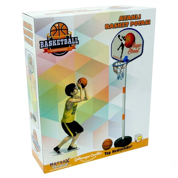OMZ Ayaklı Basket Potası - 226 Kız Erkek Çocuk Oyuncak Eğitici Oyuncaklar ürün görseli 1