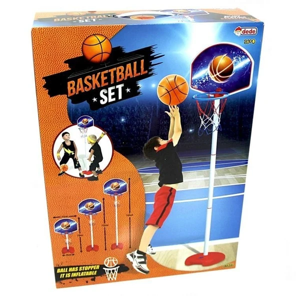OMZ Dede Ayaklı Basketbol Seti Kız Erkek Çocuk Oyuncak Eğitici Oyuncaklar ürün görseli 1