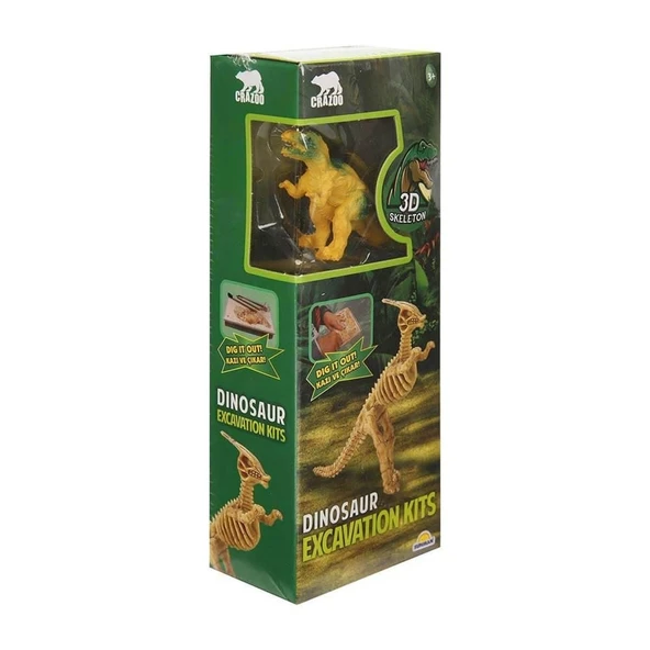 OMZ Crazoo Dinozor Figürlü 3D Kazı Seti -1adet stokta olan gönderilir Kız Erkek Çocuk Oyuncak Eğitici Oy ürün görseli 1
