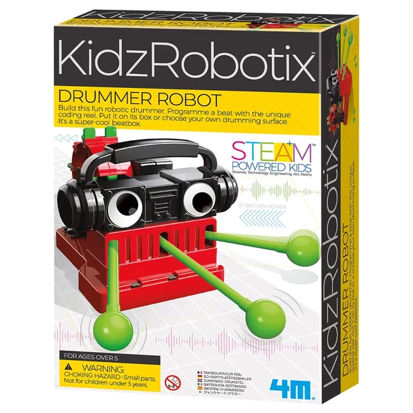 OMZ 4M Davulcu Robot Kiti Kız Erkek Çocuk Oyuncak Eğitici Oyuncaklar ürün görseli 1