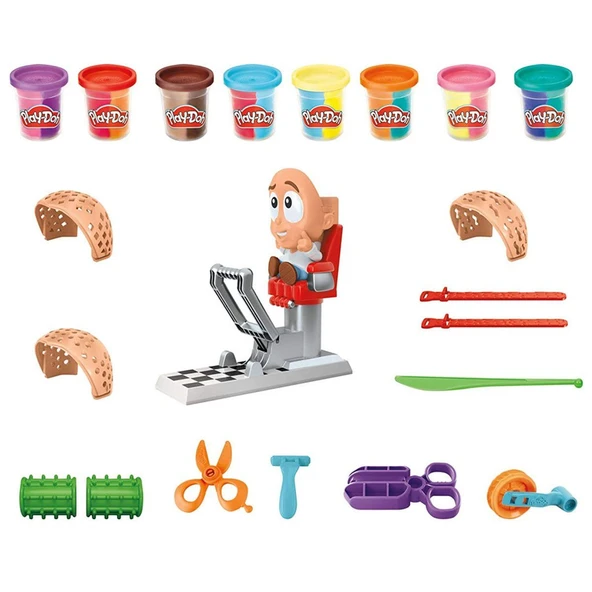 OMZ Play-Doh Çılgın Kuaför F1260 Kız Erkek Çocuk Oyuncak Eğitici Oyuncaklar ürün görseli 1