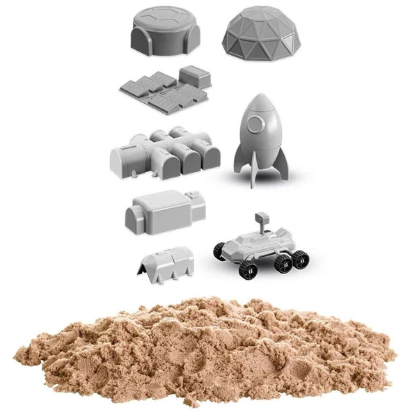 OMZ Art Craft Görevimiz Mars Kinetik Kum Oyun Seti 750 Gr. Kız Erkek Çocuk Oyuncak Eğitici Oyuncaklar ürün görseli 1