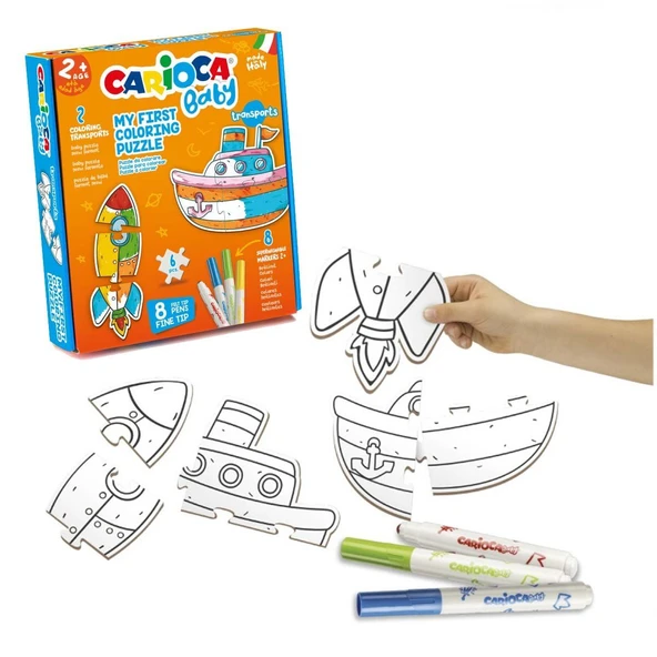 OMZ Carioca Boyanabilir Taşıtlar Bebek Puzzle Kız Erkek Çocuk Oyuncak Eğitici Oyuncaklar ürün görseli 1