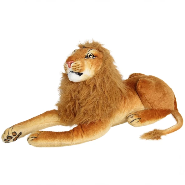 OMZ Peluş Yatan Aslan 50cm. - SR460 Kız Erkek Çocuk Oyuncak Eğitici Oyuncaklar ürün görseli 1