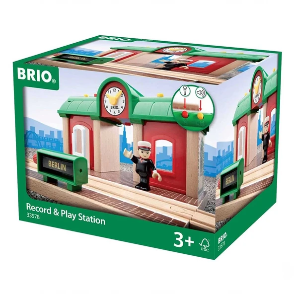 OMZ Brio Ses Kaydeden İstasyon 33578 Kız Erkek Çocuk Oyuncak Eğitici Oyuncaklar ürün görseli 1